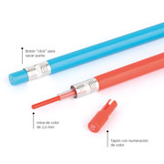Foto de Portaminas Apli Color Click 2.6Mm Con 12 
