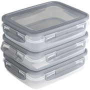 Foto de Recipiente Sin Division Snw Club Cuisibe 0.7L Con 3 Transparente Gris 