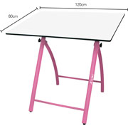 Foto de Restirador Alfra Caballete 80X120Cm Color Rosa 