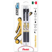 Foto de Roller De Gel Pentel Ener Soccer Blanco 0.5Mm Con 2 Piezas Negro 