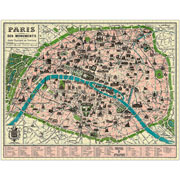 Foto de Rompecabezas Cavallini Mapa De Paris 1000 piezas 