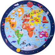 Foto de Rompecabezas Circular Apli Kids Mapamundi Con 48 Piezas 