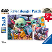 Foto de Rompecabezas Grogu Moments Ravensburger con 3 rompecabezas de 49 piezas cada uno 