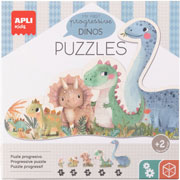 Foto de Rompecabezas Progresivo Apli Kids Dinosaurios Con 15 Piezas 