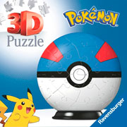 Foto de Rompecabezas Ravensburger 3D Pokemon Superball Azul Con 54 Piezas 