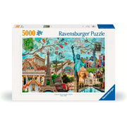 Foto de Rompecabezas Ravensburger Collage Ciudades Con 5000 Piezas 