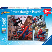 Foto de Rompecabezas Spiderman Ravensburger con 3 rompecabezas de 49 piezas cada uno 
