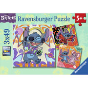 Foto de Rompecabezas Stitch Ravensburger con 3 rompecabezas de 49 piezas cada uno 