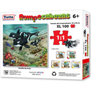 Foto de Rompecabezas Totte T400 Familia de Orcas 100 piezas 