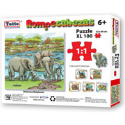 Foto de Rompecabezas Totte T403 Elefantes 100 piezas 