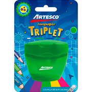 Foto de Sacapuntas Escolar Triple Con Deposito Artesco Con 1 