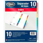 Foto de Separador Wilson Jones Tamaño Carta Plastificado 10 Divisiones 