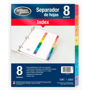 Foto de Separador Wilson Jones Tamaño Carta Plastificado 8 Divisiones 
