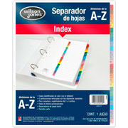 Foto de Separador Wilson Jones Tamaño Carta Plastificado A-Z Divisiones 