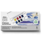 Foto de Set Acuarela para Paisaje Cielos con 8 Pastillas Cotman Winsor & Newton 
