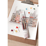 Foto de Set Da Vinci Urban Watercolor Journey De May And Berry Con 4 Pinceles 