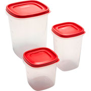 Foto de Set De Recipiente S Sin Divisiones Rubbermaid Svar Rojo Con 3 