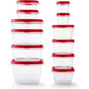 Foto de Set De Recipientes Sin Divisiones Rubbermaid Vents-Racrd Rojo Con 24 