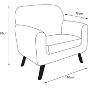 Foto de SILLON ALTEREGO GRIMALDI GRIM1PLZ-GRCL GRIS CLARO 