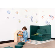 Foto de Sillon modular Dundy Plus infantil 8 piezas verde 