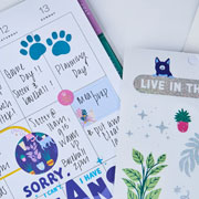 Foto de Sticker Happy Planner Whimsical Whiskers con 30 hojas 