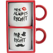 Foto de Taza SXXI 2415-5102 Mr Y Mrs con 2 Piezas 330ml 