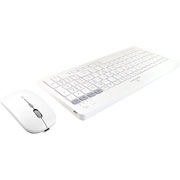 Foto de Teclado Pchoice Pc-201380 Zebrary Kit Inalámbrico Blanco 