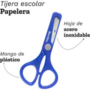 Foto de Tijera Escolar Plastico Con Punta Roma Barrilito B45 Con 1 Pieza 