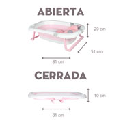 Foto de TINA PLEGABLE  PARA BEBE CON TERMOMETRO Y COJIN MIMA2 ROSA 