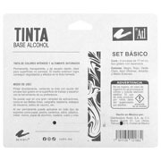 Foto de Tinta Alcohol Atl Set Básico Con 5 Colores Y 1 Medio De 17 Ml 