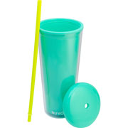 Foto de Vaso SXXI 2415-5117 Verde con Popote 720ml 