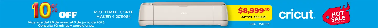 10% de descuento en Plotter Cricut Maker 4