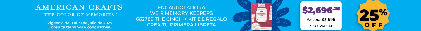 Engargoladora We r Memory Keepers 662789 The Cinch + Kit De Regalo Crea Tu Primera Libreta